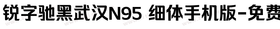 锐字驰黑武汉N95 细体手机版字体转换